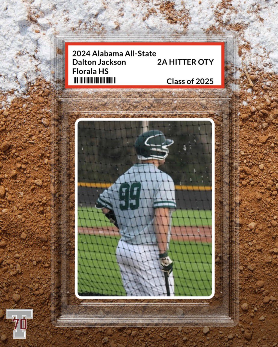 Troy AL Post 70 Baseball (@post70baseball) on Twitter photo Congratulations to current Post 70 player, Dalton Jackson, (<a href="/KennithDJackson/">Dalton Jackson</a>) on his ASWA All-State selection! D-Jack is the class 2A hitter of the year!
#OurBrand | #70boys Congratulations to current Post 70 player, Dalton Jackson, (<a href="/KennithDJackson/">Dalton Jackson</a>) on his ASWA All-State selection! D-Jack is the class 2A hitter of the year!
#OurBrand | #70boys