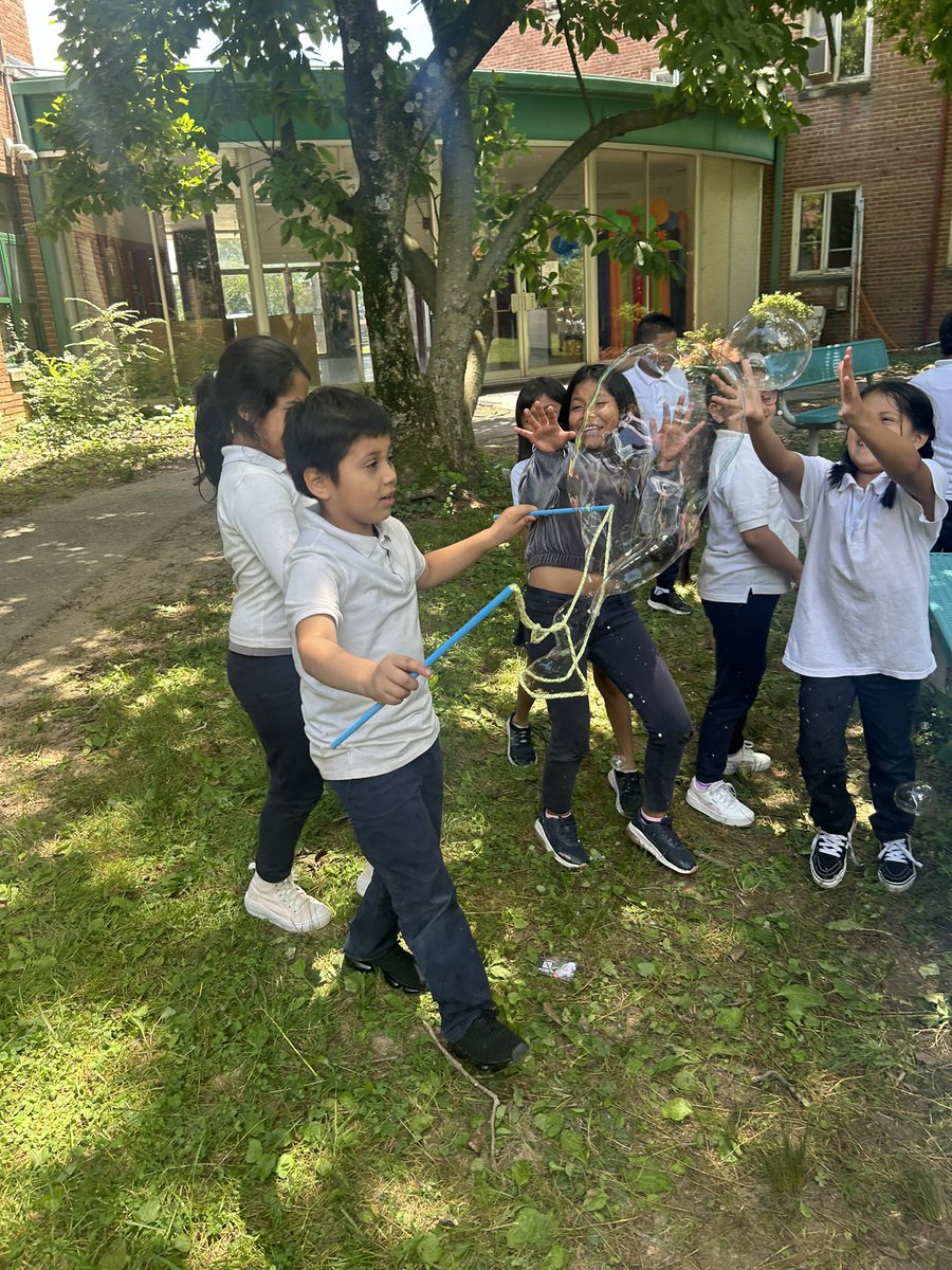 Celebrating our scholars who nailed her their I-Ready Typical Growth Goal! It was a Bubble party.