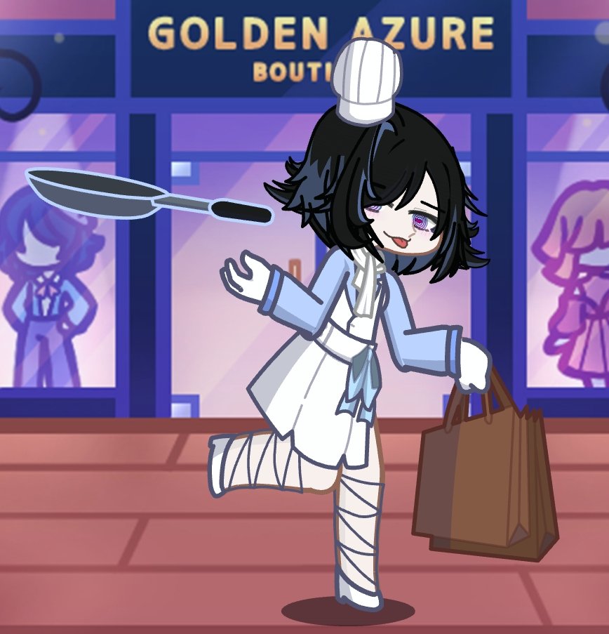 "Oh! Hello there dear friend!"
"I'm running a bit late so I'll catch up later, I need to serve my customers you know."
"See ya later!"
( She sticks out her tongue
 teasingly running away after )

- Anya Chronos, Destiny's Chosen, The Goddess' Palette