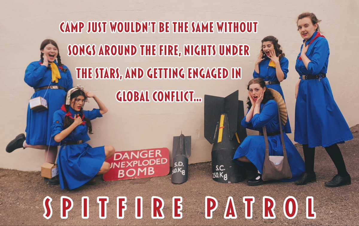 GarretTheatreCo's tweet photo. #SpitfirePatrol is a female-led one-act comedy following a group of Girlguides in WWII. Think Enid Blyton meets Dad's Army... 

#girlguiding #comedy #newwriting #newplay #newtheatre https://t.co/SLvxbrWv8V