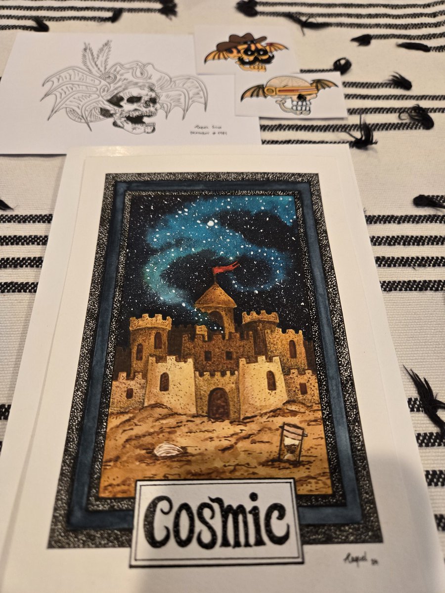 BIG shout out to <a href="/RegularRaquel/">Raquel</a> for sending over the artwork she did for me! It's amazing in person and can't wait to add it to the wall. 🥰🫶  <a href="/TheOfficialA7X/">Avenged Sevenfold</a> <a href="/DeathbatsClub/">Deathbats Club</a>