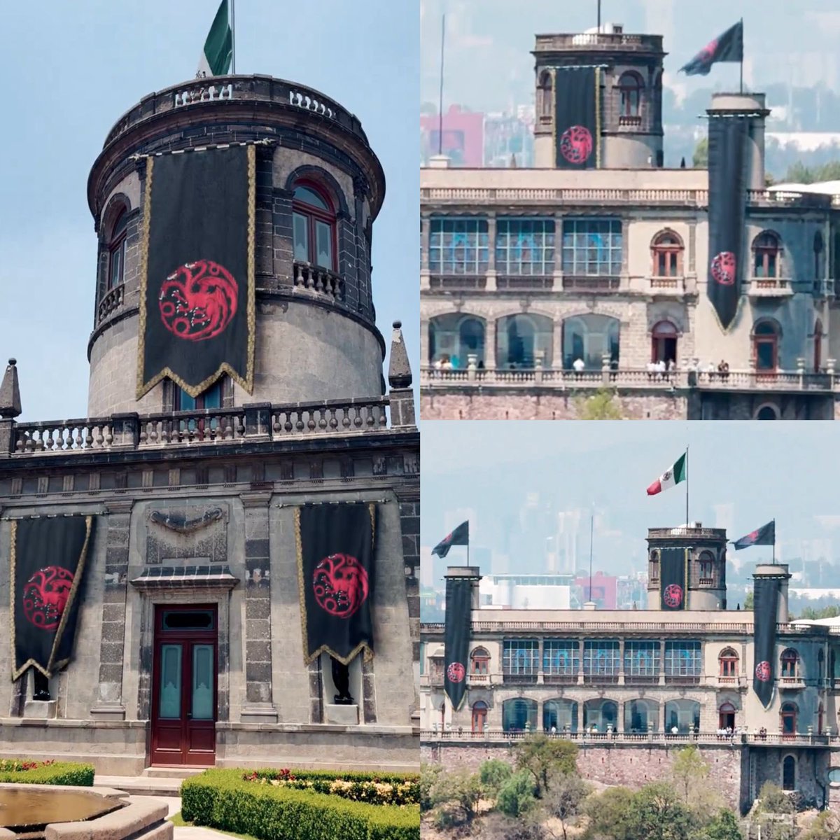 ElDanyBoss's tweet image. ¡HAY TIRO! 😱

Hoy se hicieron virales fotografías del #CastilloDeChapultepec con banderas negras para promocionar la nueva temporada de #HouseOfTheDragon, pero el INAH ya salió a decir que las imágenes son un montaje y que procederá legalmente por el uso indebido de imágenes de…