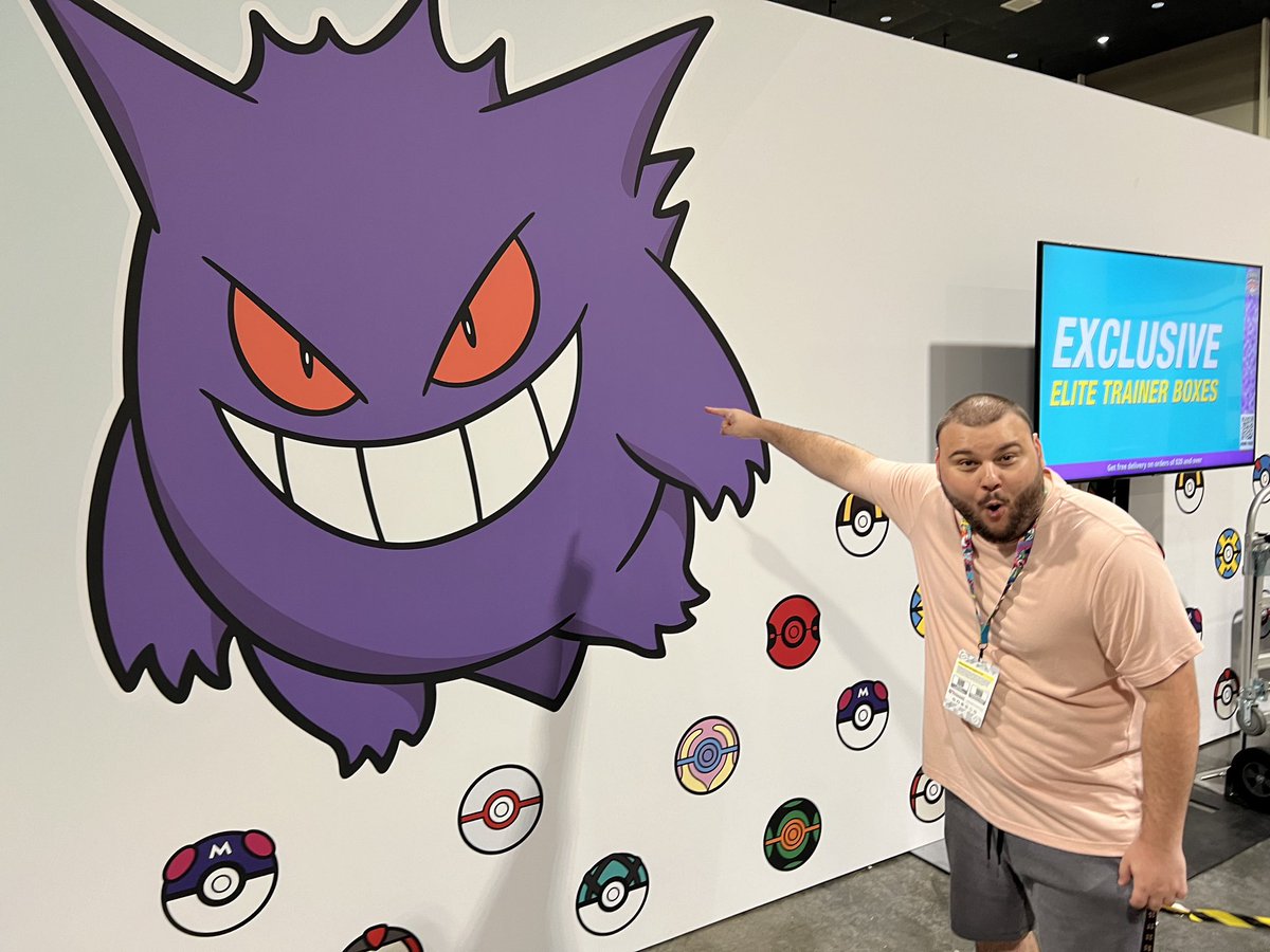 BrickSwanson's tweet photo. learned the card game over the weekend and had a great time with @TMB_DIGGY and @flwrmorgan at the pokemon north american international championships! thank you both for having me along for such an amazing day https://t.co/fakPnMmpZB