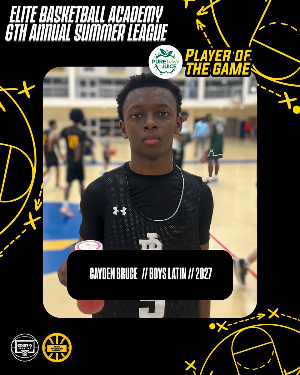 EliteBasketballAcademy (@ebasummerleague) on Twitter photo FINAL: <a href="/boyslatinbball/">BL Basketball</a> 65 C. Milton Wright 37
‘27 Cayden Bruce was on 🔥 from deep as he finished with 17PTS, 15 of which came from behind the arc. FINAL: <a href="/boyslatinbball/">BL Basketball</a> 65 C. Milton Wright 37
‘27 Cayden Bruce was on 🔥 from deep as he finished with 17PTS, 15 of which came from behind the arc.