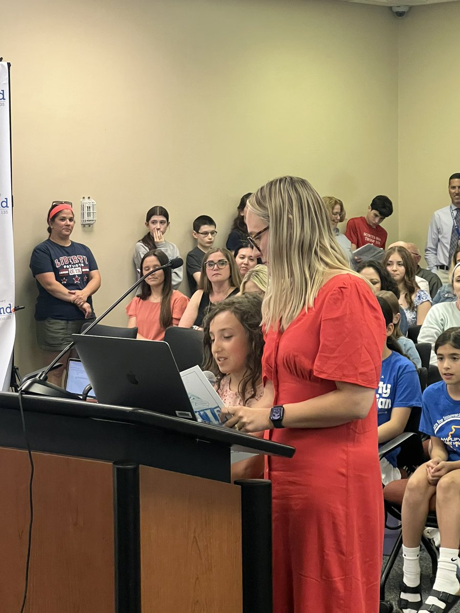 OrlandCenter's tweet image. Center School student writing about kindness at the Board Meeting tonight! She sure is kind! #MakeASplash
