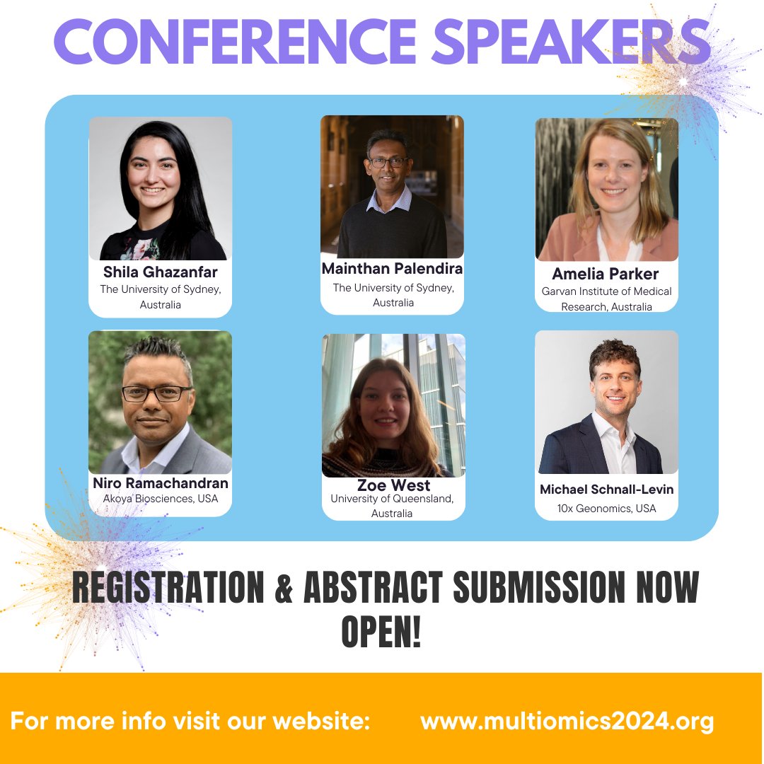 Arutha K (@aruthak) on Twitter photo Invited Speakers Round 3!!! Multiomics2024.org <a href="/shazanfar/">Shila Ghazanfar</a> <a href="/palendira/">Mainthan Palendira</a> <a href="/westzoe65/">Zoe West, PhD</a> <a href="/AkoyaBio/">Akoya Biosciences</a> <a href="/10xGenomics/">10x Genomics</a> <a href="/GarvanInstitute/">Garvan Institute of Medical Research</a> #DataScience #Multiomics #SpatialoMics #AI Invited Speakers Round 3!!! Multiomics2024.org <a href="/shazanfar/">Shila Ghazanfar</a> <a href="/palendira/">Mainthan Palendira</a> <a href="/westzoe65/">Zoe West, PhD</a> <a href="/AkoyaBio/">Akoya Biosciences</a> <a href="/10xGenomics/">10x Genomics</a> <a href="/GarvanInstitute/">Garvan Institute of Medical Research</a> #DataScience #Multiomics #SpatialoMics #AI