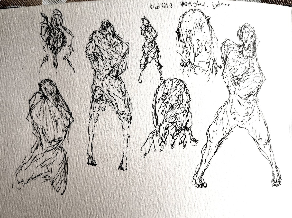 ChibiRaiden1's tweet photo. Made my own interpretation of that enemy from silent hill 2 cause the remake looks a little funky. Made on the bus this week. #horrorart #bodyhorror #monsterdesign #SH2remake #silenthill2remake #horrorgames #horror https://t.co/5lOq8CB0nm