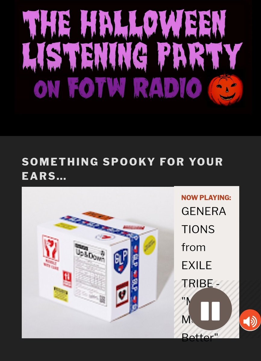 Nao24027934's tweet photo. シドニーの📻
Halloween Listening Party🎃さん
@fotwradio
昨日の番組で #GENERATIONS の
#ミンナノウタ と 一昨日は #MakeMeBetter を流してくださいました😊
いつも ありがとうございます🙏
#halloweenradio https://t.co/zmYRmxr9Ie