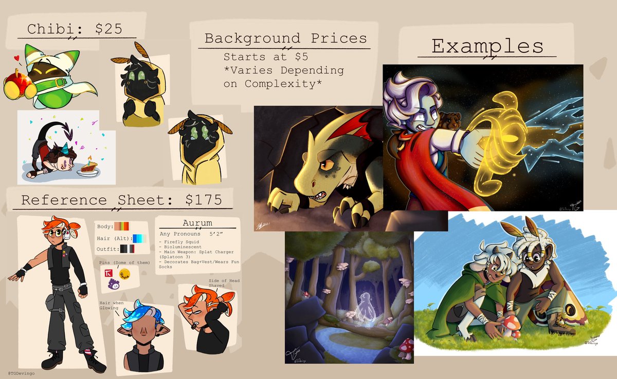 TGDevingo's tweet photo. Hey all! I just wanted to update here and say that I’ve got commissions open!!! In exchange for funds, I can give you a drawing of your character(s)!!! Link is in my bio for anyone interested. https://t.co/fNE9r6TOny