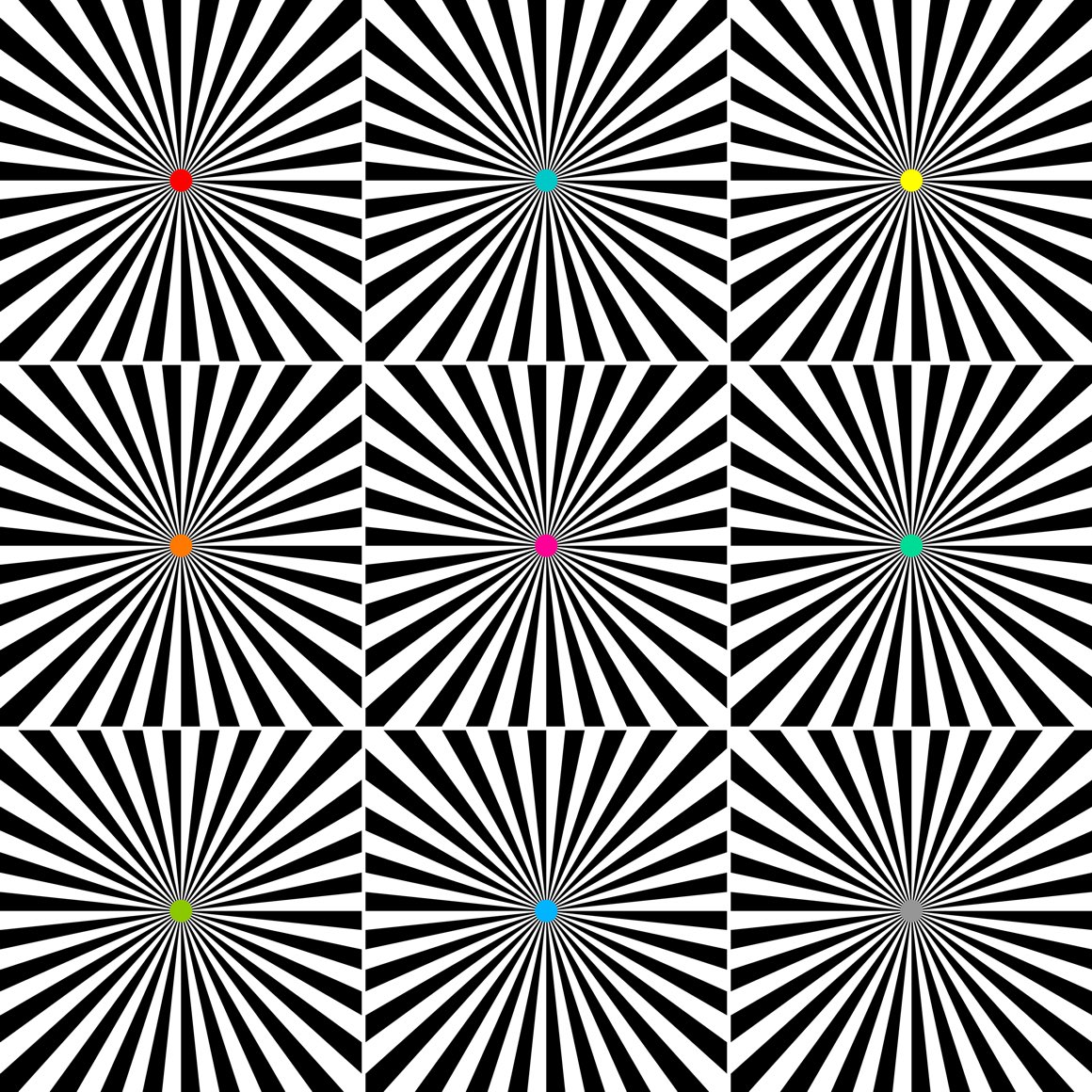 Dots appear to scintillate.
