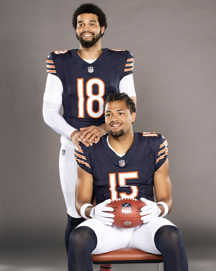 nflrums's tweet photo. Chicago Bears Caleb Williams and Rome Odunze 

Step Brothers: Did we just become BEST FRIENDS https://t.co/FpzFLV5dx4