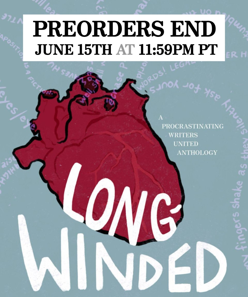 PWritersU's tweet photo. PREORDERS END JUNE 15TH!
https://t.co/XtbBmRDbWR

As a thank-you, preorders are discounted! Copies available from the printer starting in July; link will be shared when available.

#litmag #publication #poetry #writing https://t.co/8mdKoOObrH