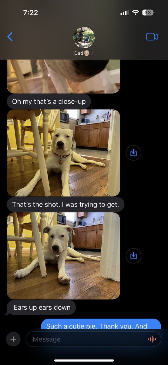 Monica_Clutter's tweet photo. Texting my dad for a mid-day pick me up never disappoints. I swear having parents who are just now learning iPhones never disappoints either https://t.co/eRqgmn3PR2
