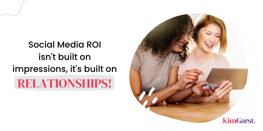 kimgarst's tweet photo. Some things just can't be measured. If you want a tangible return on the time you invest on social media, then invest in creating genuine connections through mindful engagement, intentional interactions, and value-based guidance. #SocialMedia #SMTips https://t.co/I5sFsfSMUU