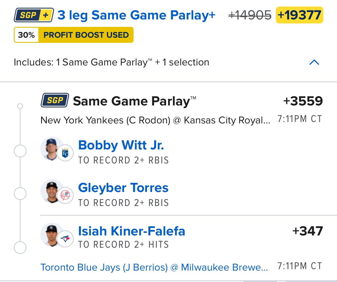 30% SGP boost 
#mlb #fanduel #sportsbettingpicks