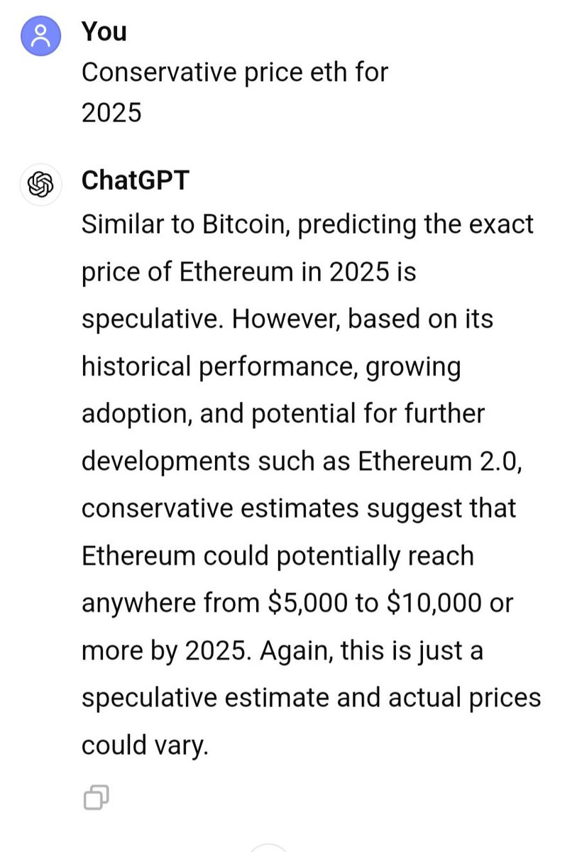MarcosRodrigo0's tweet photo. @MikoGenno Have you seen this? ChatGPT projection for BTC, ETH &amp; KASPA, try it yourselves  @KaspaGuru https://t.co/GEATCSdDPi
