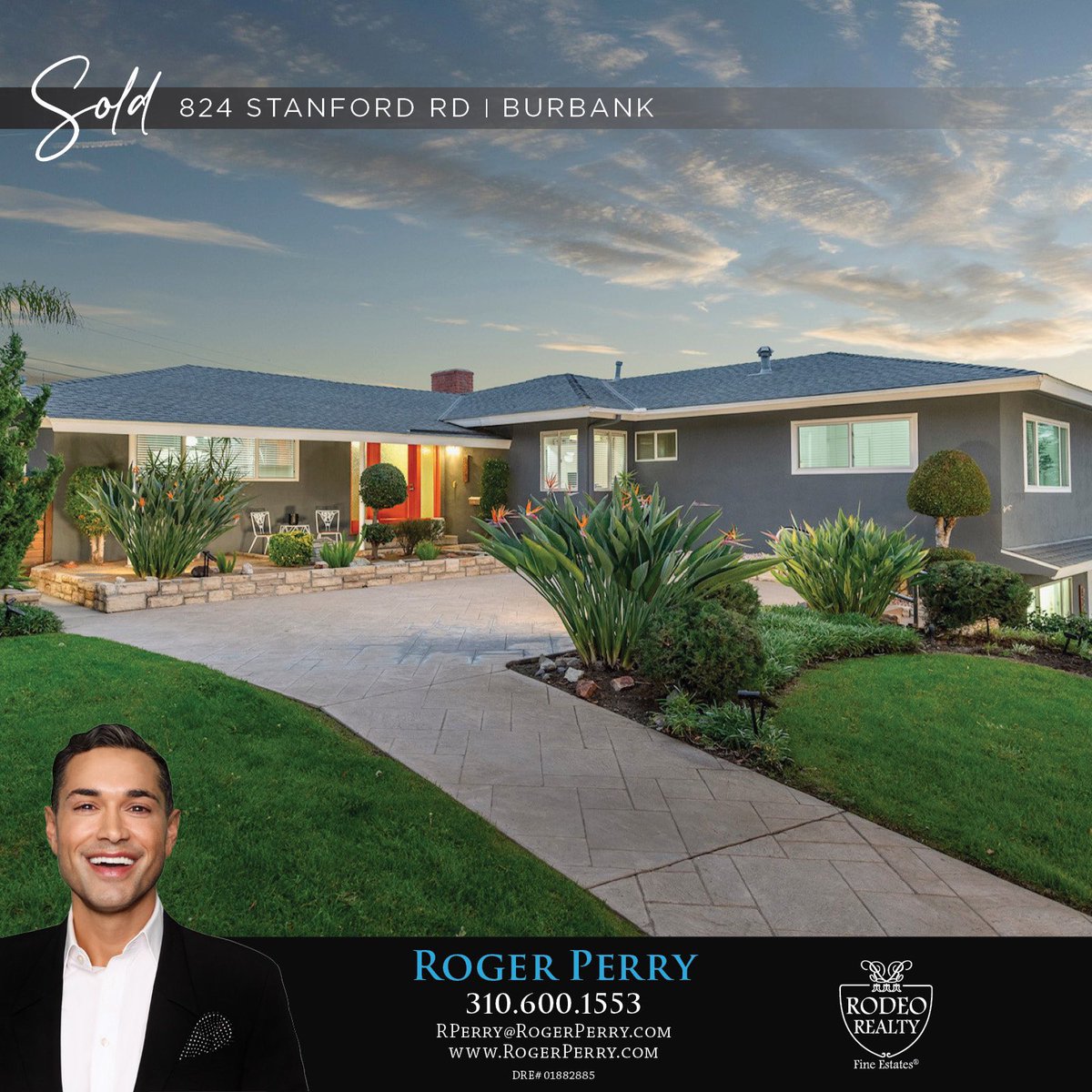 RogerPerryLA's tweet image. SOLD!!!

824 Stanford Rd • Burbank

4 beds • 2.5 baths • 2,666 sq ft • 6,886 sq ft lot

Fabulous Mid-Century VIEW Home in PRIME Burbank! 

#InEscrow #sold #realestate #realtor #luxurylifestyle #luxuryhomes #luxuryrealestate #losangeles #belair #hollywood #celebrityhomes