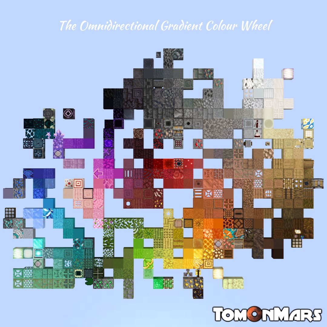 tomonmars_mc's tweet photo. 1.21 Minecraft Block Gradient Color Wheel

#minecraft #minecraftbuilds https://t.co/4JFAaZdsPG