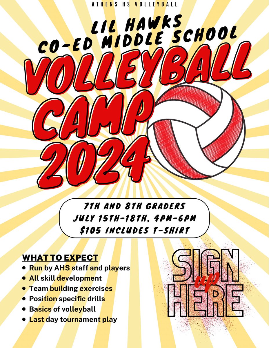 Athens Red Hawks Volleyball tweet media