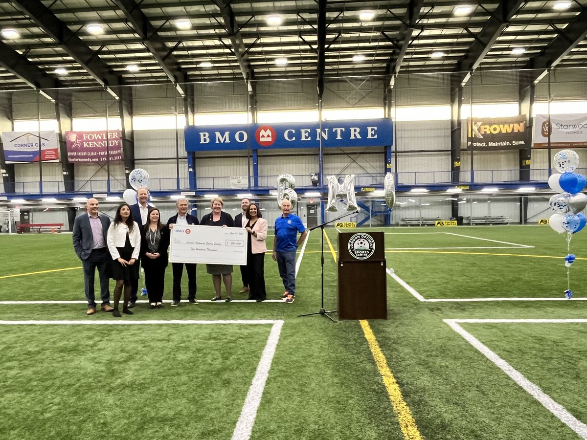 AnnaHopkins11's tweet photo. Today at The BMO celebrating naming right for the BMO Centre and partnership. #ldnont https://t.co/M3dNeyj2vX
