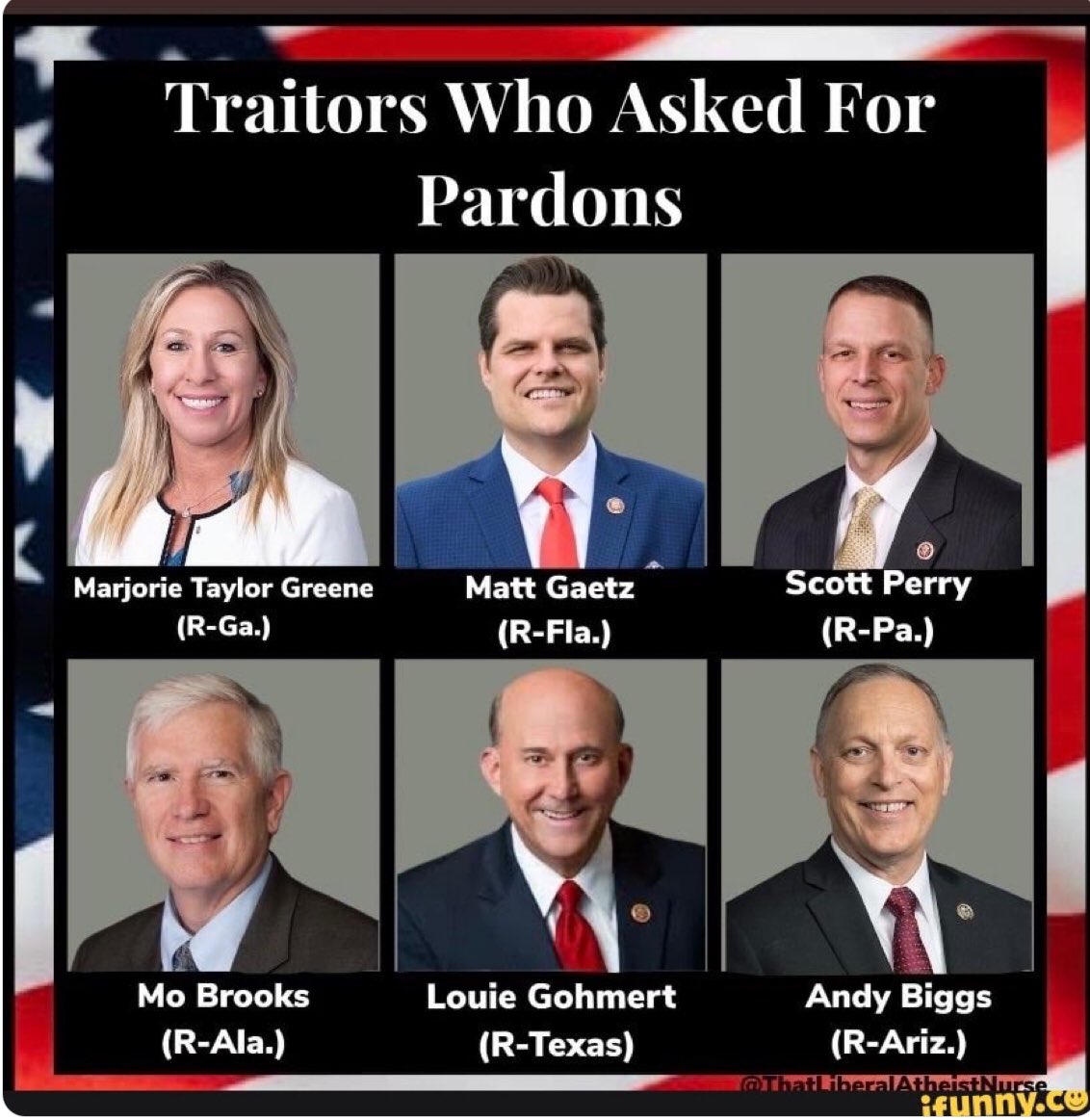 louiseblandry's tweet photo. @4HumanUnity @RepMTG @SpeakerJohnson @RepMTG, not only are you ignorant of the rules, but flagrantly ignore them to post shit, lies, &amp; disinformation to enflame divisions among Americans. 
You are a seditionist and traitor! Time to #LockYouUp https://t.co/xqMflQCHrR