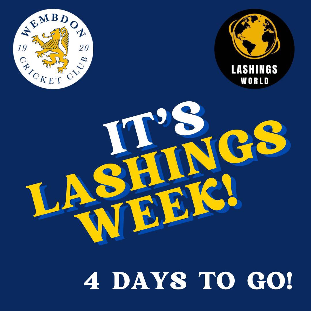 Wembdon Cricket Club (@wembdoncc) on Twitter photo ITโS LASHINGS WEEK!
Friday cannot come soon enough as weโre to take on the <a href="/LashingsWorldXI/">Lashings World</a>!
Be sure to join us and support the club on what will be a fantastic day! ITโS LASHINGS WEEK!
Friday cannot come soon enough as weโre to take on the <a href="/LashingsWorldXI/">Lashings World</a>!
Be sure to join us and support the club on what will be a fantastic day!