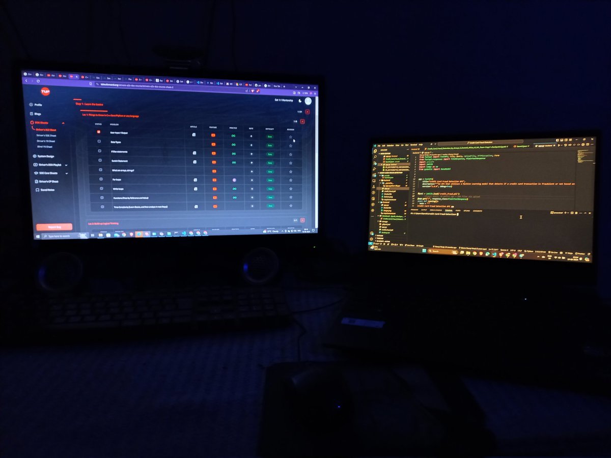 Hashcode101's tweet image. 🚀  Day 1 of  &quot;100dayscodeChallenge&quot;
📚 Daily DSA Practice:Done ✅ 
📖 DSA Concept Revision:Done ✅
💼 Project Work:Done ✅ 
🎯 Learning Core Fundamental 
Subjects:Done ✅ 
💼 Apply Today in 10 Companies: Done ✅
🚶 1Hr Exercise:Done ✅
Happy Learnings 
#buildinpublic 
#TECHI