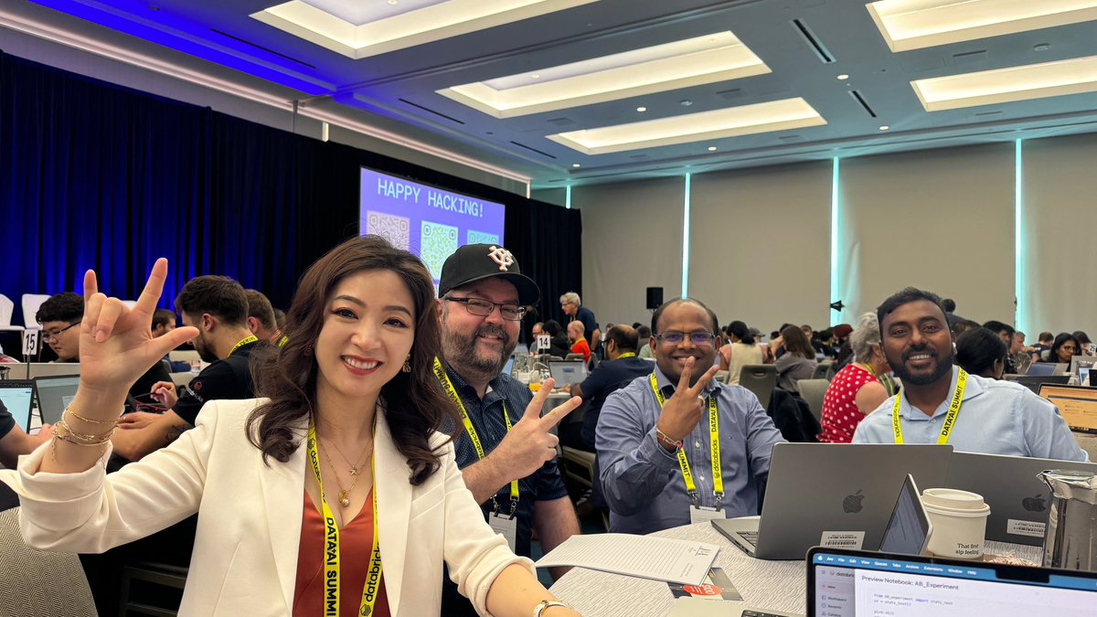 NisunSun's tweet photo. AI + DataScience Summit at SF. Joined force in AI Application Hackathon, teamed up and built up TalenrAI application to help organizations identify, evaluate and recruit top talent using AI-powered insight from PDL (people data lab). #ai #databricks #datascience https://t.co/DhJDwTrURU