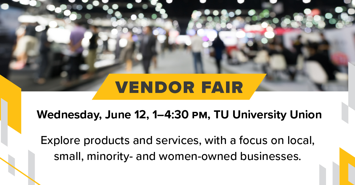 Happening This Week: Towson University Vendor Fair

Support local vendors by exploring the products and services of 40+ local, small, veteran-, minority- and/or women-owned businesses. Stop by and enjoy an afternoon coffee and treat.

Learn more: towson.edu/campus/communi…