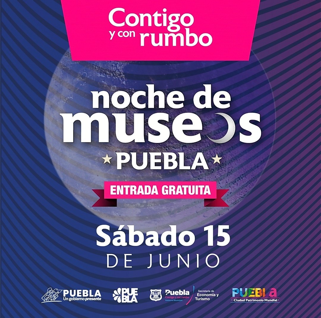 Noche_de_Museos's tweet photo. En el marco de la celebración del #DíaDelPadre, anunciamos la realización de una edición más de #NocheDeMuseos. 

Disfruta el arte y la cultura en la bella ciudad de #Puebla.

🗓️ Sábado 15 de junio
🕋 41 recintos participantes
#ContigoYConRumbo https://t.co/aUoQZ1dgpA