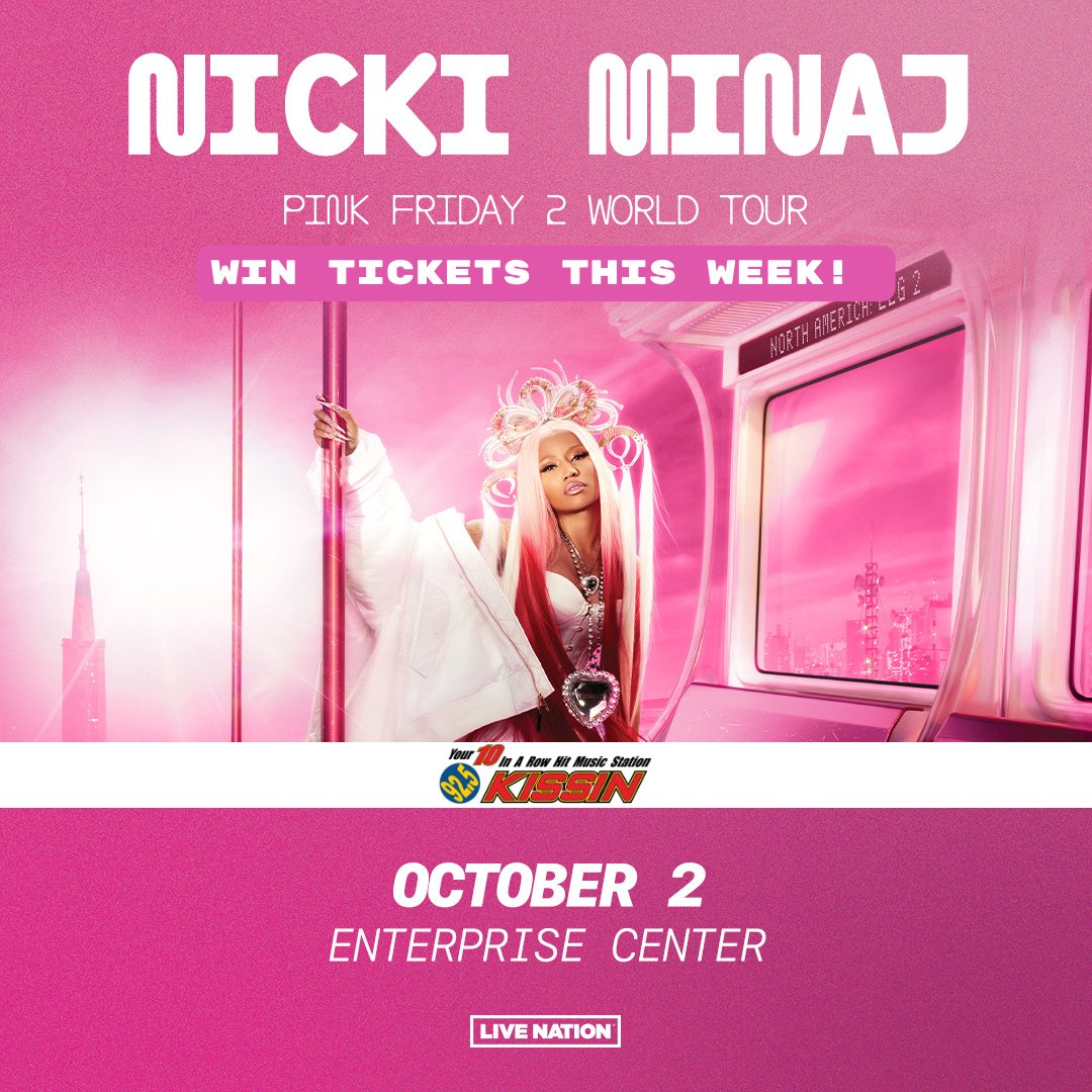 Kissin925's tweet photo. Hey #Barbz!! We're  giving YOU the chance to WIN Nicki Minaj tickets this week from the Kissin Ticket Window!!!

Listen for the Ticket Window to open this week, be caller 5 and YOU could WIN!! https://t.co/5E5zzQbwVI
