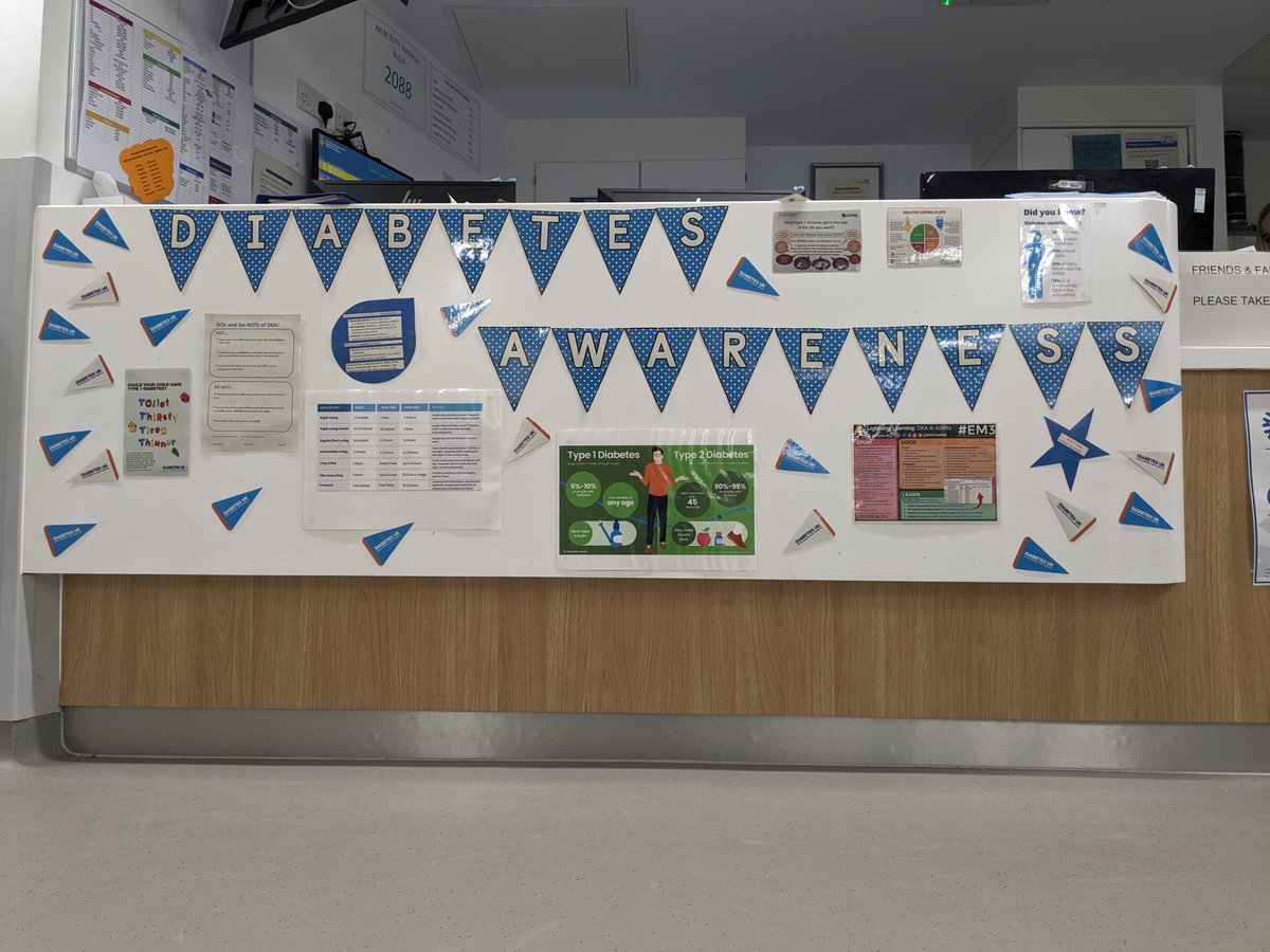 EmergencyDepar2's tweet photo. Diabetes awareness week in full swing in the ED #DKA teaching #slidingscale teaching.3 @karenklmmoore @mrs_flatley https://t.co/pWhQ9n5jir