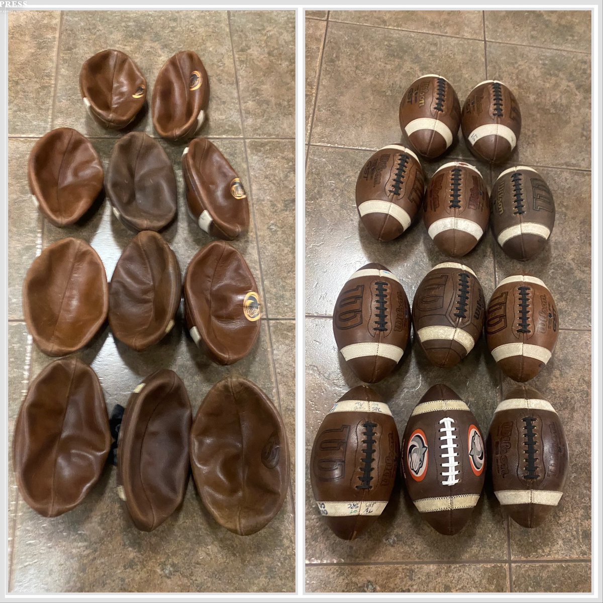 11 footballs repaired for <a href="/preston_kyle05/">Preston Kyle</a>, a punter/kicker for <a href="/StPiusXFootball/">SPXFootball</a> in Houston, TX who will be playing for <a href="/MinesFootball/">Mines Football</a> this fall.  If you need this service, contact me.
CoachSedFBRepair.com
