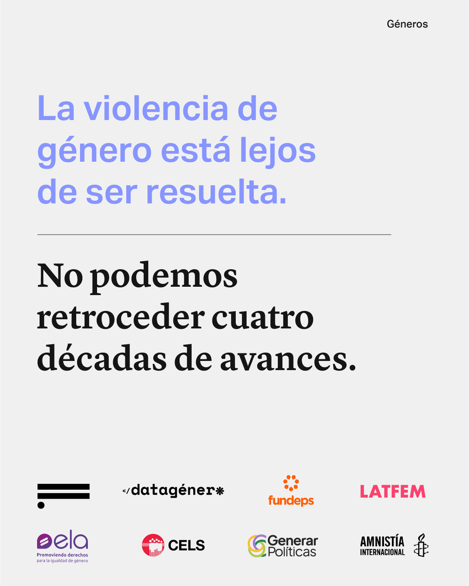 🟣 Comunicado de organizaciones de la sociedad civil

👉 La protección contra la violencia de género es un compromiso con toda la sociedad. 

🧵 Abrimos hilo.