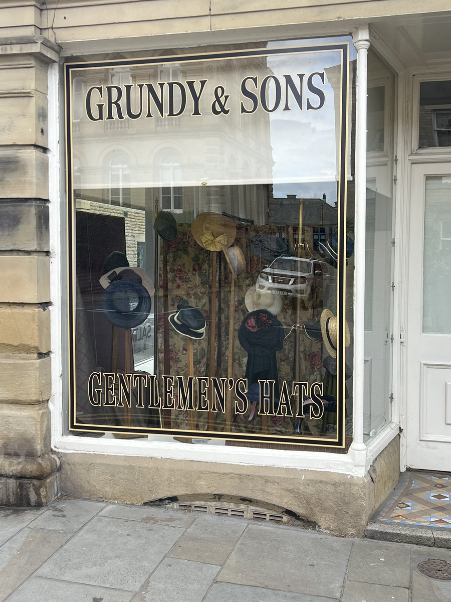 Temporary shop fronts in #Saltaire, our local <a href="/UNESCO/">UNESCO 🏛️ #Education #Sciences #Culture 🇺🇳</a> World #Heritage Site, filming of a new Alan Bennett film The Choral starring Ralph Fiennes &amp; Jim Broadbent. Our usual watering hole <a href="/CulturesDeli/">Cultures</a> is an undertakers! <a href="/SaltaireStories/">The Saltaire Collection</a> <a href="/bfdcityoffilm/">BradfordCity of Film</a> <a href="/bradford2025/">Bradford 2025</a> <a href="/visitBradford/">Visit Bradford</a>
