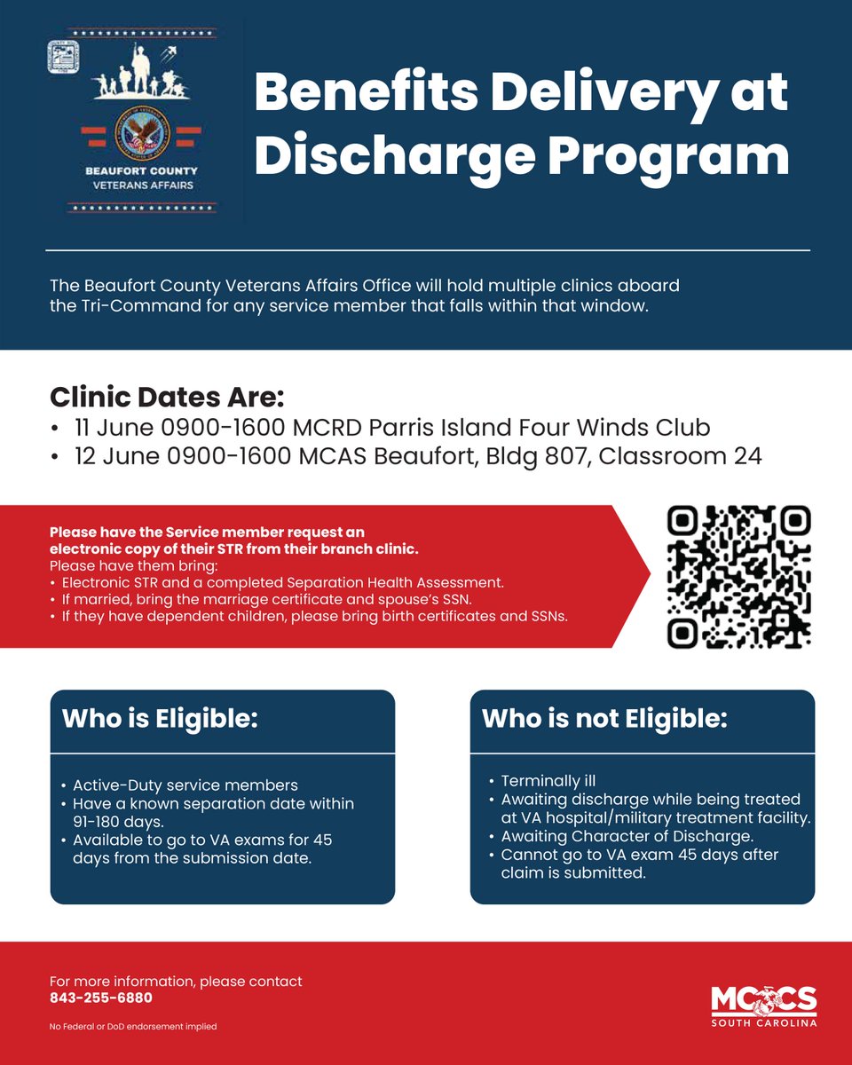 Marines and Sailors;

Do you have an EAS between 10 September and 9 December 2024?

Would you like someone to help you to fill out your VA Benefits Paperwork so that you can get your VA Benefits Rating at discharge?