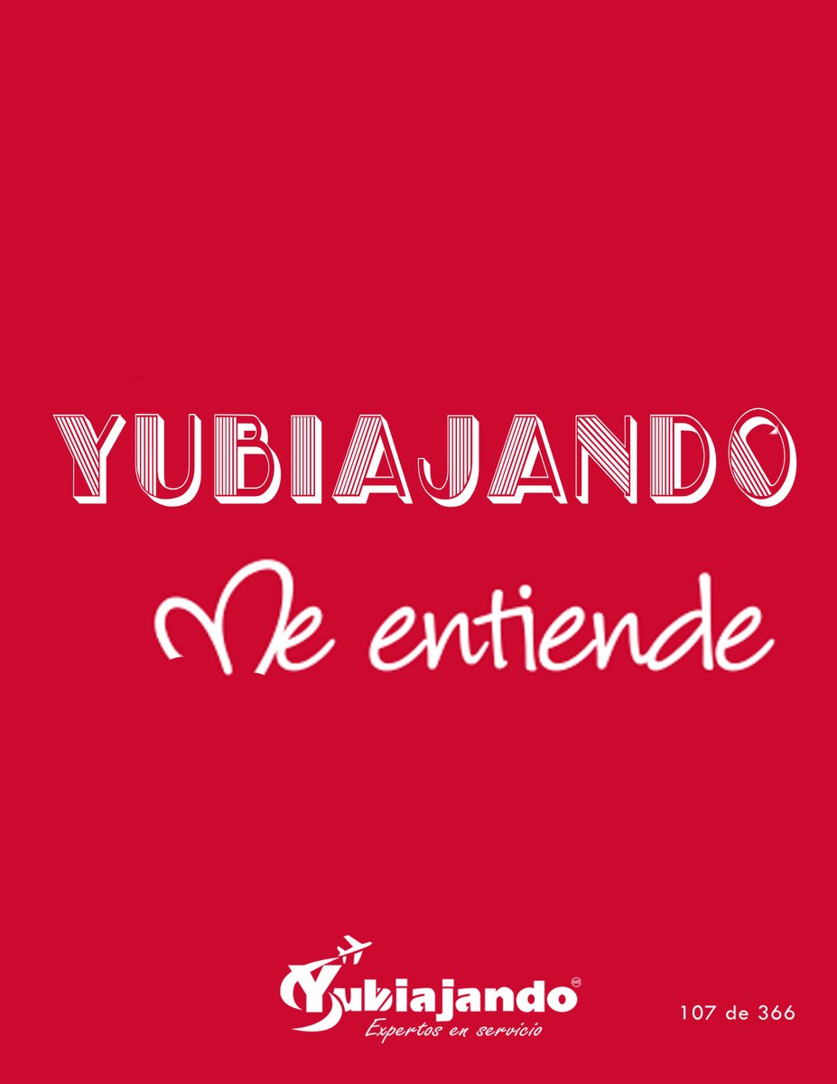 Yubiajando's tweet photo. Te entendemos Yubiajero
107 de 366
#yubiajandosiemprecontigo #366frases #agenciadeviajes
#viajes #travel #meentiende https://t.co/9gMLmEazOr