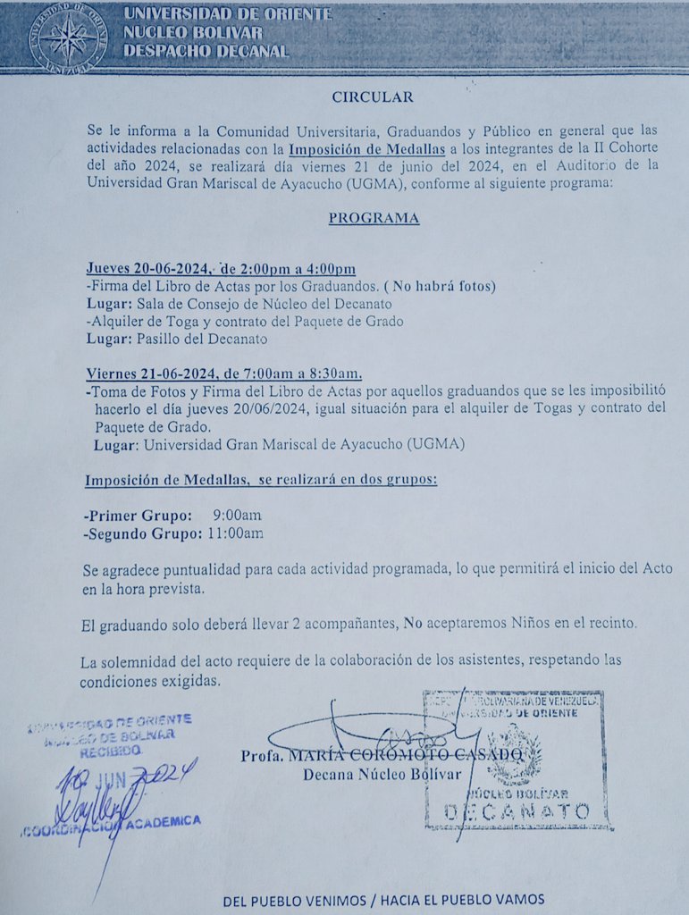 🚨 ATENCIÓN GRADUANDOS🚨
            II COHORTE 2024, 
#CoordAcadBol
