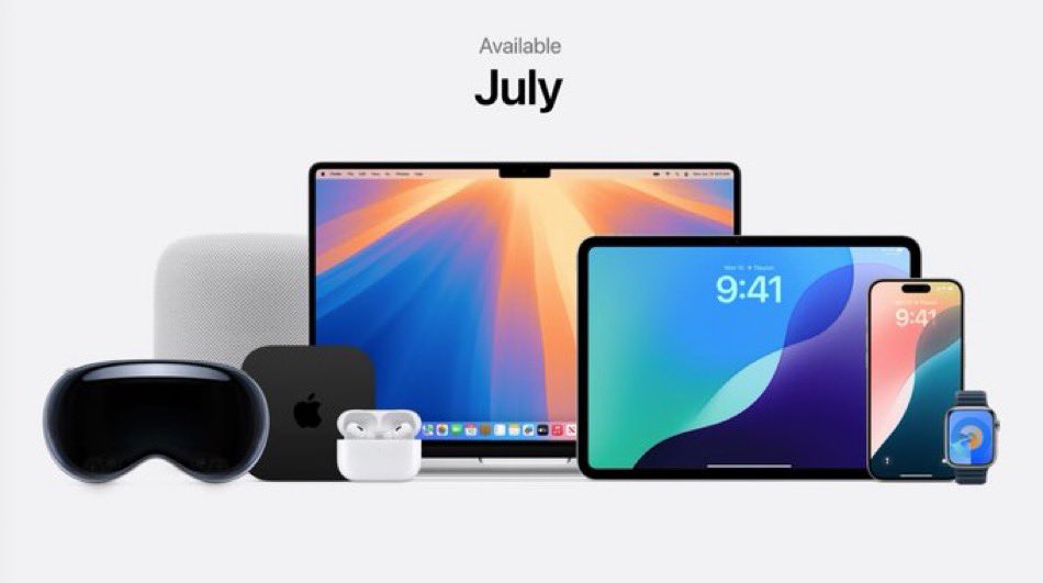 Offical_H_ft's tweet image. النسخ التجريبية للنظام سوف يتم إطلاقها اليوم ، والنسخة الرسمية سوف يتم إطلاقها في يوليو في نفس شهر نزول الايفون 📱.
#WWDC24 #مؤتمر_ابل