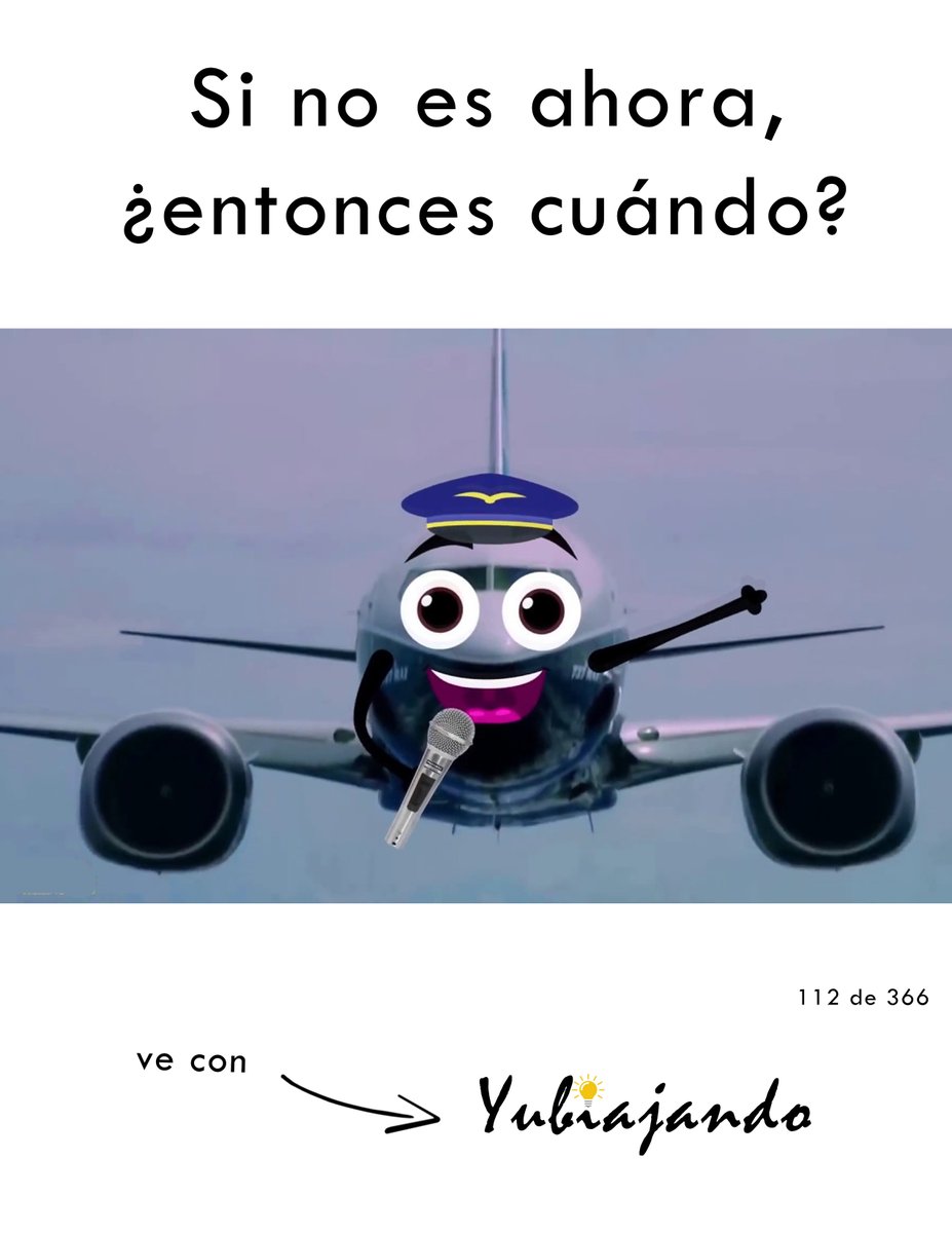 Yubiajando's tweet photo. Hoy seráaaaaaaaaaaaaaaaa
112 de 366
#yubiajandosiemprecontigo #366frases #agenciadeviajes
#viajes #travel #sinoesahora #sinoesahoracuando #sinoesahoracuándo #EsHoy #eshoy https://t.co/CBkto5IJFv