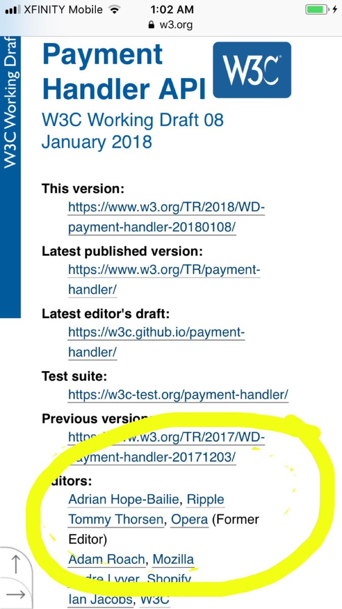 SMQKEDQG's tweet photo. Yes, Ripple helped edit the Payment Request API for Apple Pay through W3C 🎯 https://t.co/9RFeaE1S92