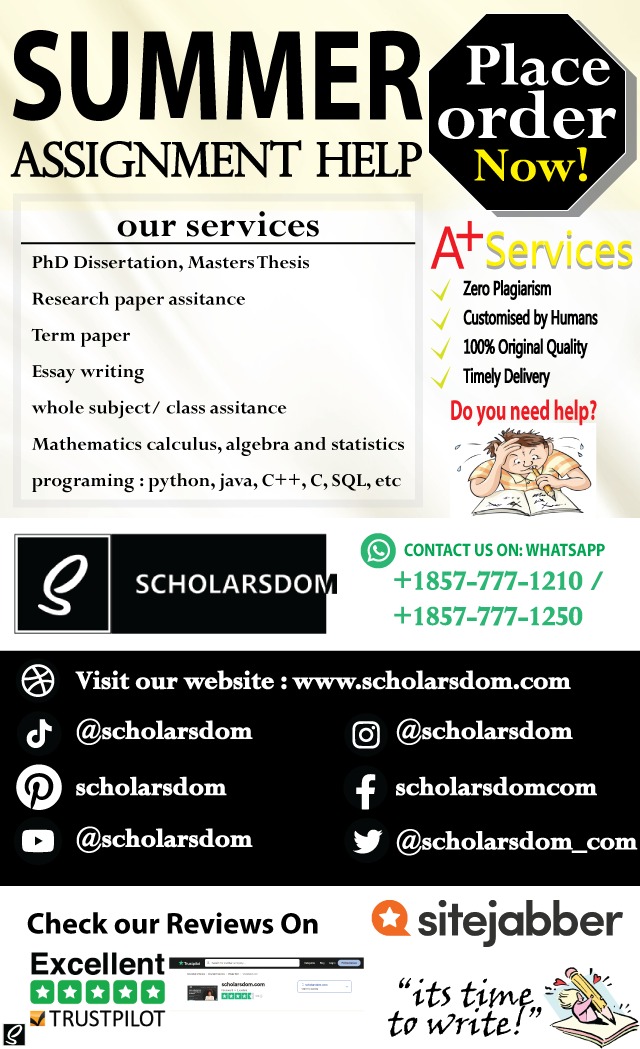 #summer
#Assignmentdue 
#assignmenthelp 
Summer Assignment  Help. 
#SummerStyle #USA #Summerclass Summer Classes 
#Researchpaper #dissertation代写 #TrendingUSA #WritingPrompts #write #Google #AI #Homework #Kuwait