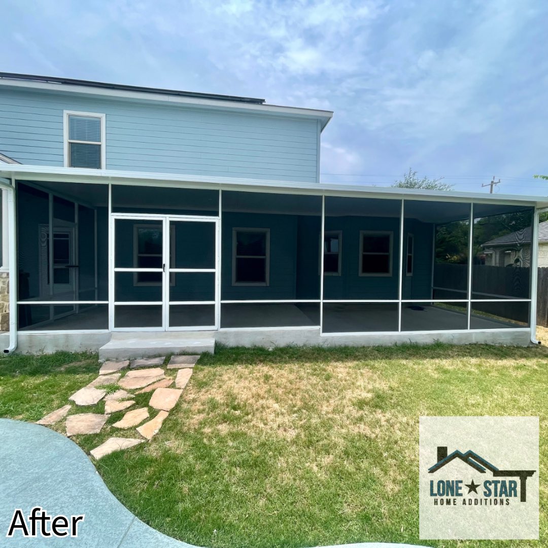 LSHomeAdditions's tweet image. Excited to share our newest project in Selma, Texas! Transform your outdoor space with our custom screen room addition. #OutdoorLiving #HomeImprovement #SelmaTexas #CustomDesigns