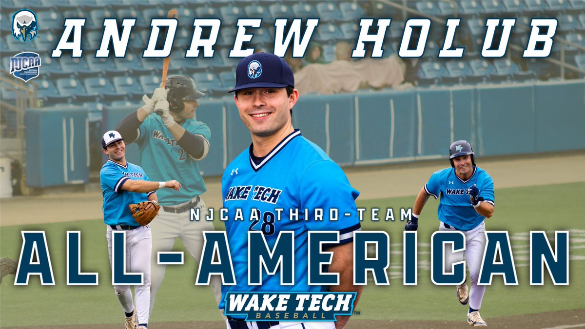 waketechsports's tweet photo. Congratulations to Andrew Holub for receiving NJCAA third-team All-American honors! 🦅🇺🇸 #WakeTech #WakeEmUp

🔗: https://t.co/DeZRNBcO2k https://t.co/UQsAiITKQH