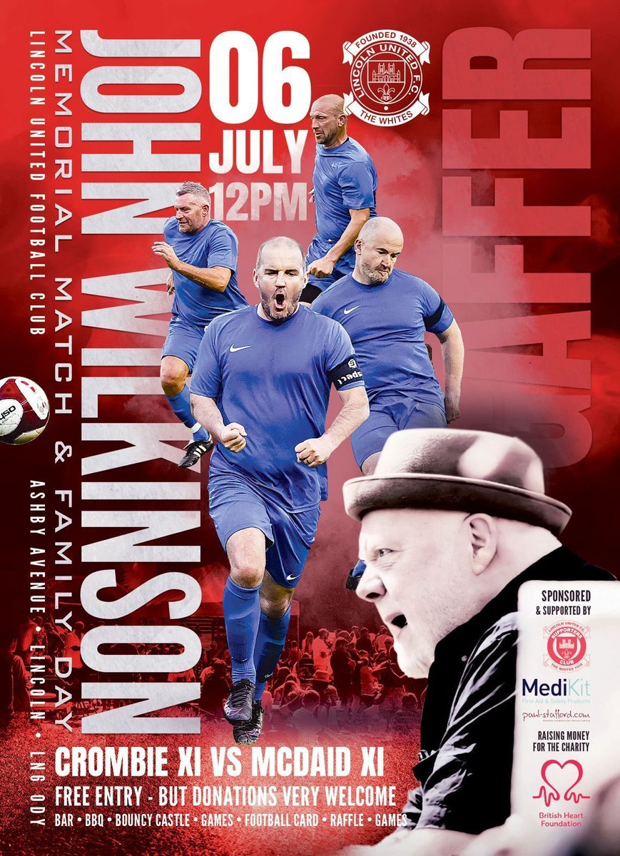 sam wilkinson (@wamsilkinson78) on Twitter photo 3rd year we will be doing this memorial game for dad the last two have been brilliant days which the old man would be proud of and loved to be there
please join family friends <a href="/LincolnUnited/">Lincoln United FC</a> on the 6th of July
Hope the weather is better than last year ☔️ 3rd year we will be doing this memorial game for dad the last two have been brilliant days which the old man would be proud of and loved to be there
please join family friends <a href="/LincolnUnited/">Lincoln United FC</a> on the 6th of July
Hope the weather is better than last year ☔️
