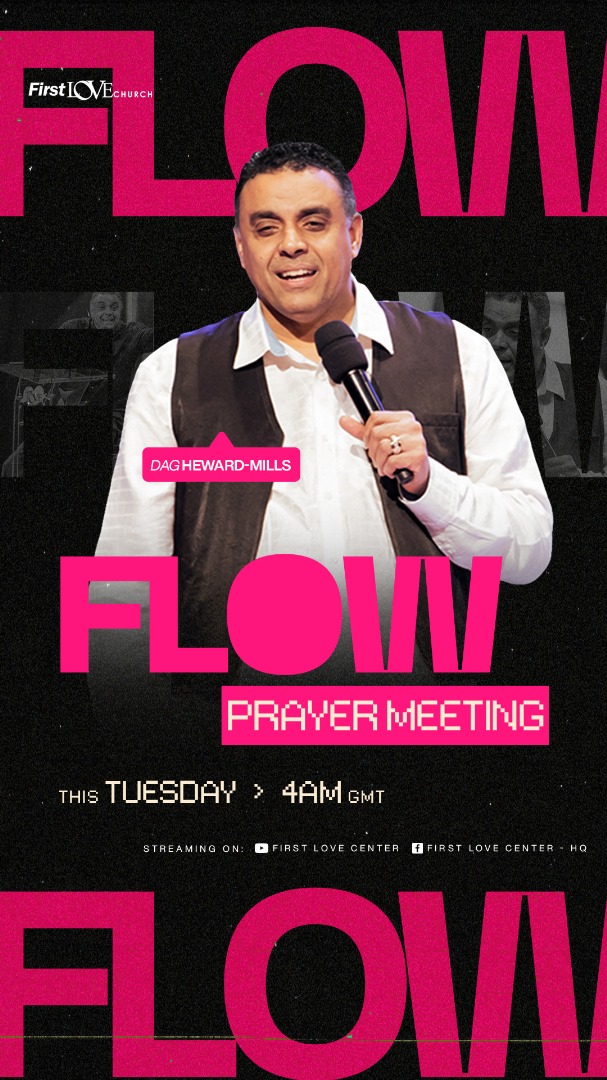 FirstLoveCenter's tweet image. Prayer introduces a supernatural dimension to your life! 

Join Flow Prayer Meeting with Bishop Dag Heward - Mills TOMORROW at 4am GMT as we encounter God supernaturally in prayer. 

#FlowWithMe