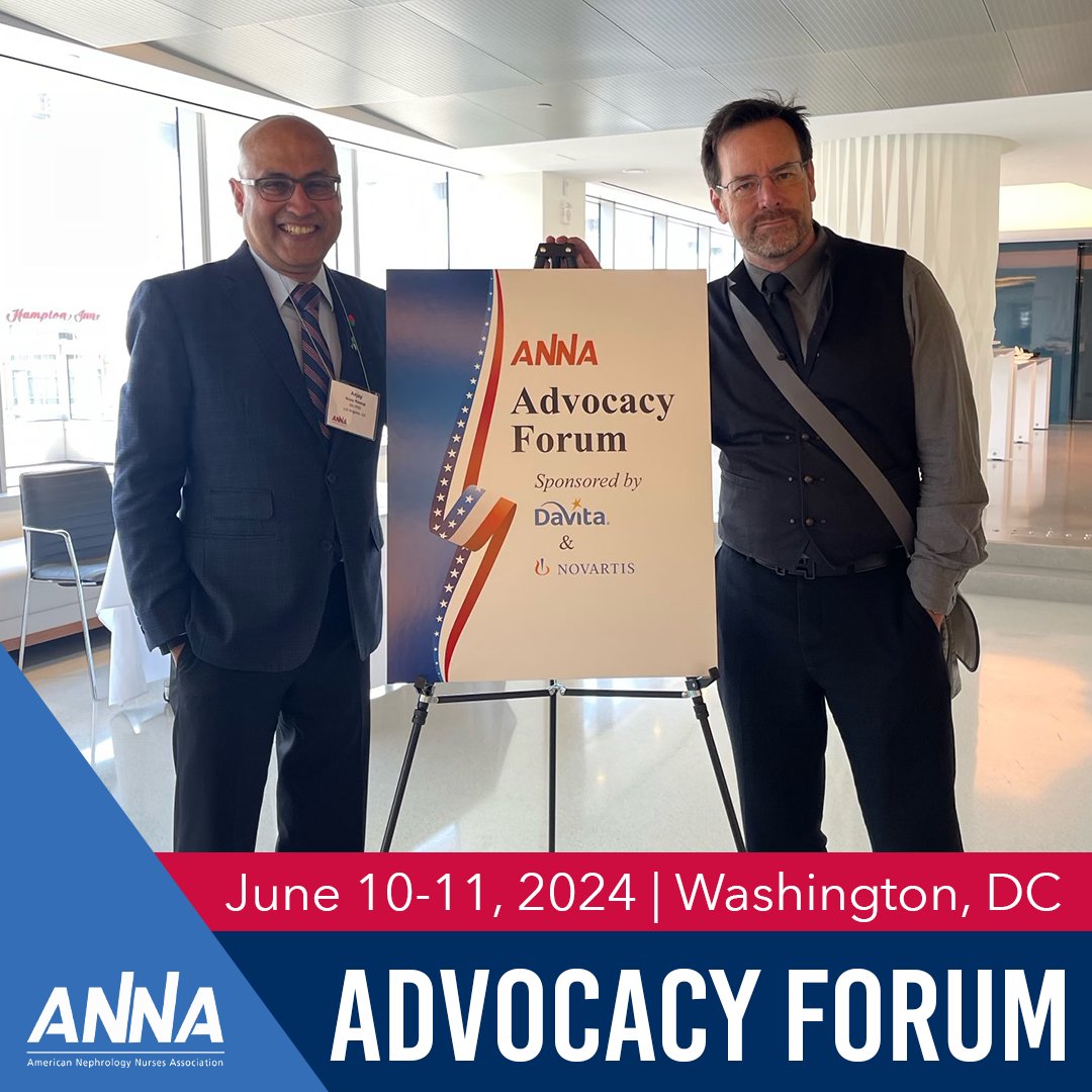 ANNAnurses's tweet photo. Dr. Anjay Rastogi & Dr. Charles White participated in the Advocacy Forum today & will go to the Hill tomorrow to meet w/ legislators on behalf of nephrology nurses. Dr. Rastogi is the doc who helped design the CORE Kidney Foundation float in the 2024 Rose Parade. #NephNurseVoice https://t.co/9Uek77ucBZ