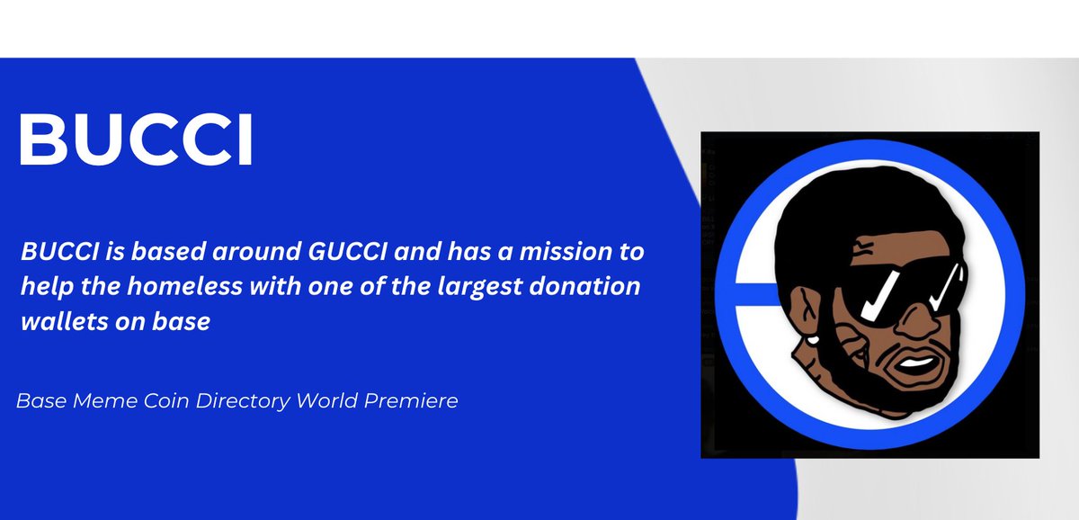 New Listing 💥                                              

Introducing <a href="/BasedBucci/">Based Bucci</a> to the base meme directory!  BUCCI has a mission to help the homeless with one of the largest donation wallets on base

You can now research $BRRR as well as other top base memes on