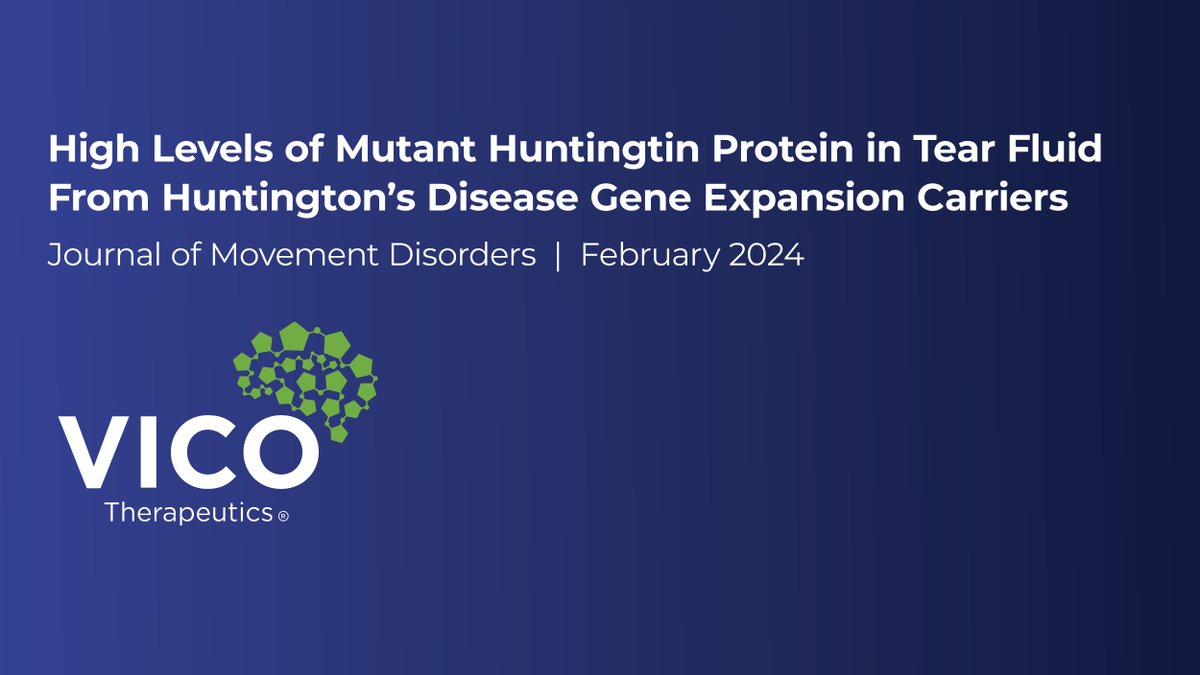 We are proud to contribute to the advancement of new biomarker analysis options for the benefit of the #Huntingtonsdisease community. Learn more about our recent study published in the Journal of Movement Disorders: pubmed.ncbi.nlm.nih.gov/38379425/