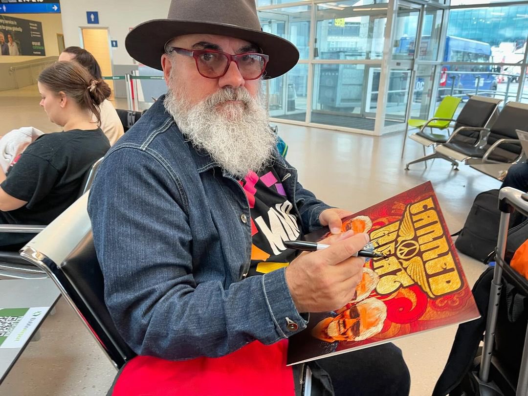 RufRecords's tweet photo. #ICYMI #repost from Jimmy Vivino: Airport homework. Flying to Helsinki from Dublin. #cannedheat #finylvinyl #summertour #europeantour #blues #boogie #rocknroll #ontheroadagain https://t.co/AhPJRwSw0w